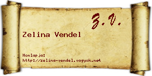 Zelina Vendel névjegykártya